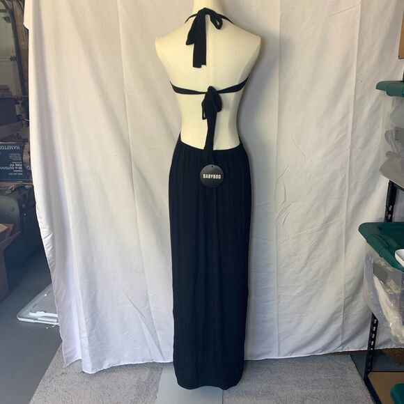 BabyBoo Serinity Black Cut Out Maxi Dress Size M NWT - Picture 3 of 11